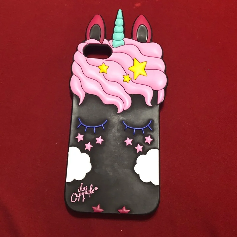 Shy Sleeping Magical Moon Unicorn silicone iPhone